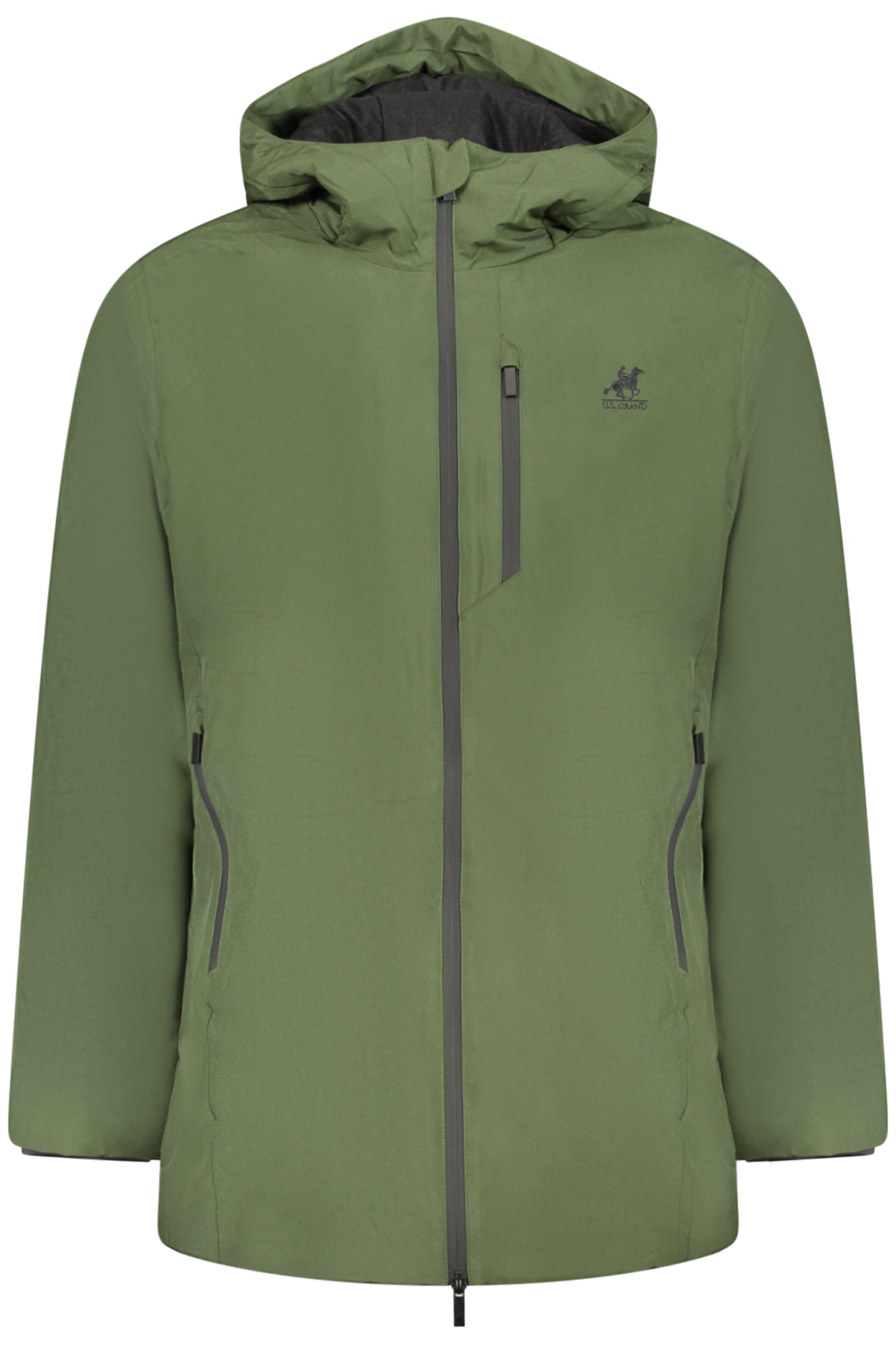 U.S. GRAND Green Herrenjacke – Funktionaler Kapuzenparka für Herbst/Winter Grün