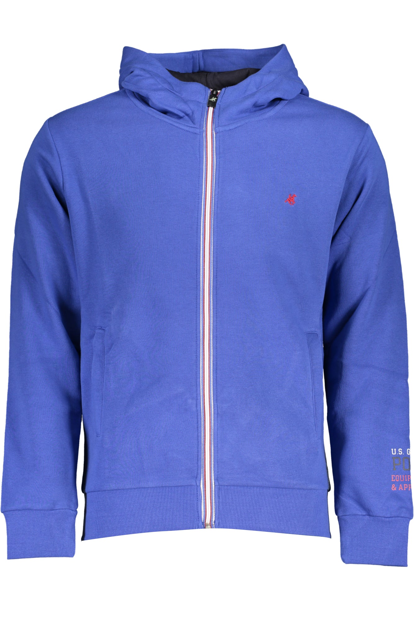 US GRAND Herren-Sweatshirt mit Reißverschluss, grau Blau
