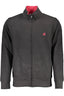 US GRAND Herren-Sweatshirt mit Reißverschluss, schwarz Schwarz