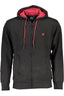 US GRAND Herren-Sweatshirt mit Reißverschluss, schwarz Schwarz