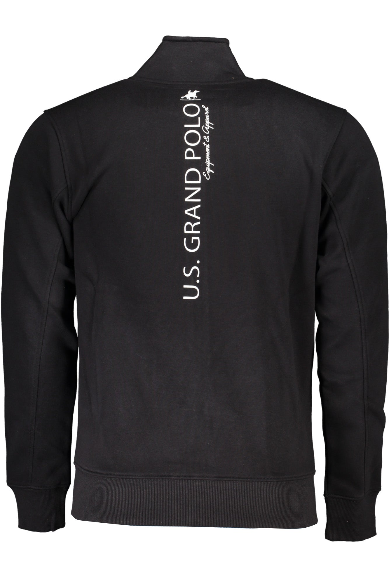 US GRAND Herren-Sweatshirt mit Reißverschluss, schwarz Schwarz