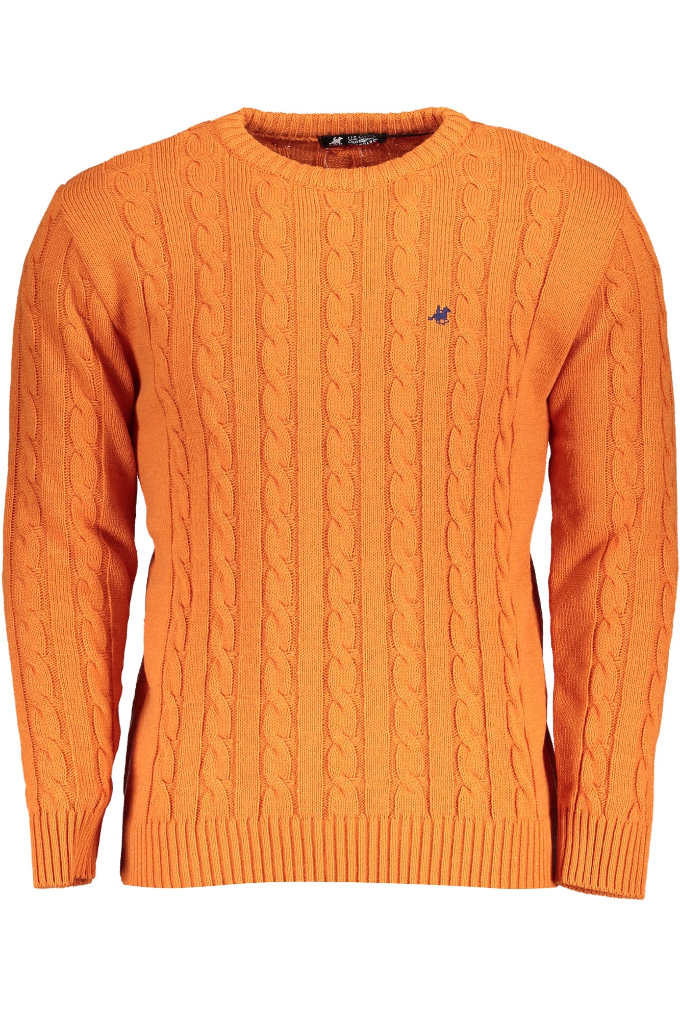 U.S. GRAND Pullover Herren – Langärmliger Jersey aus Italien für Herbst/Winter Orange