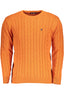U.S. GRAND Pullover Herren – Langärmliger Jersey aus Italien für Herbst/Winter Orange