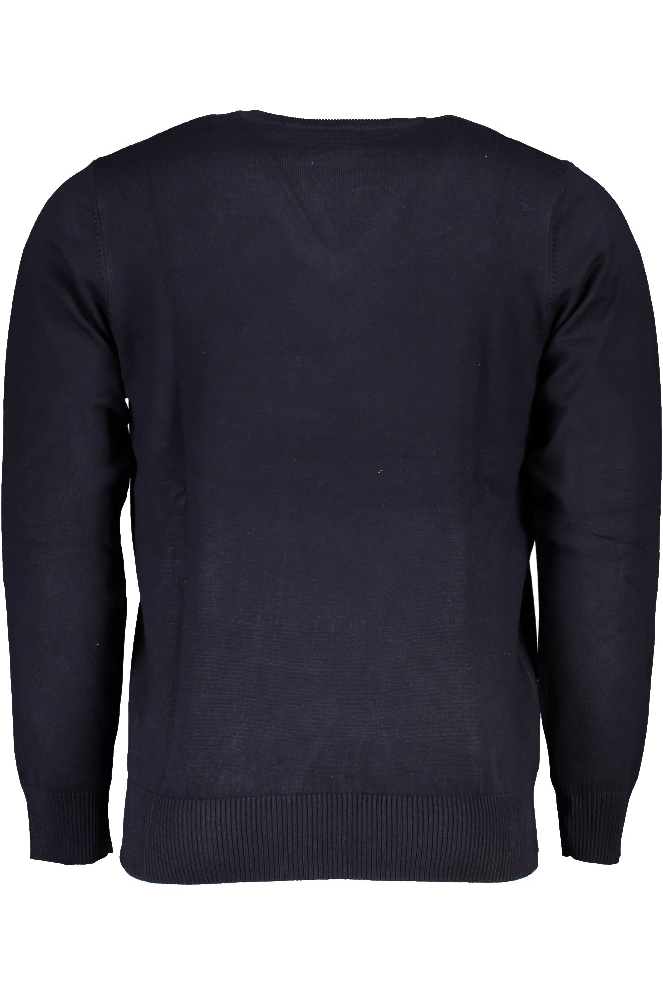 U.S. GRAND Herren Trikot Grau – Übergroßer V-Ausschnitt Pullover mit Logo-Stickerei Blau