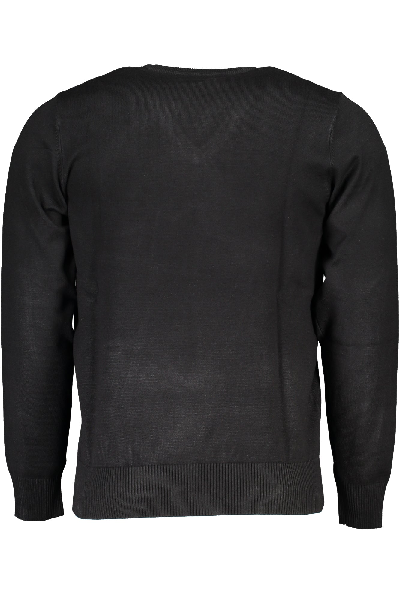 U.S. GRAND Herren Trikot Grau – Übergroßer V-Ausschnitt Pullover mit Logo-Stickerei Schwarz