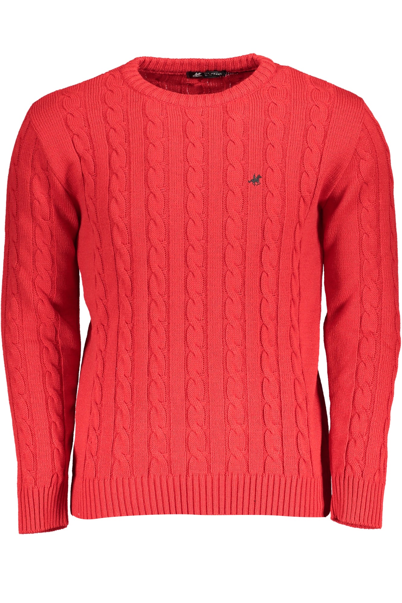 U.S. GRAND Pullover Herren – Langärmliger Jersey aus Italien für Herbst/Winter Rot