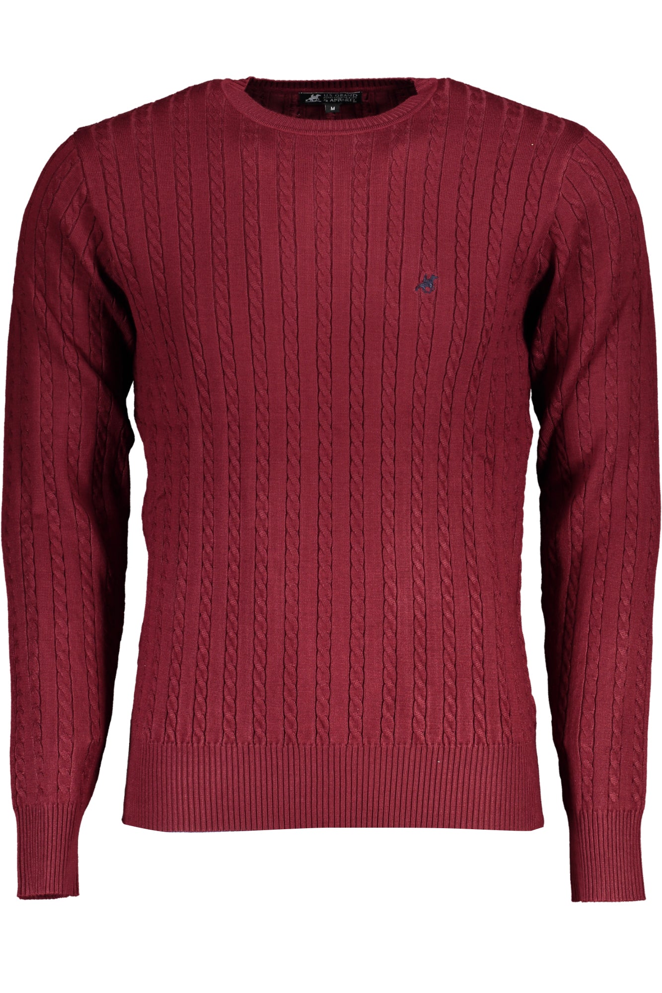 U.S. GRAND Herren Pullover rot – Langärmliges Trikottchen mit Logo-Stickerei Rot