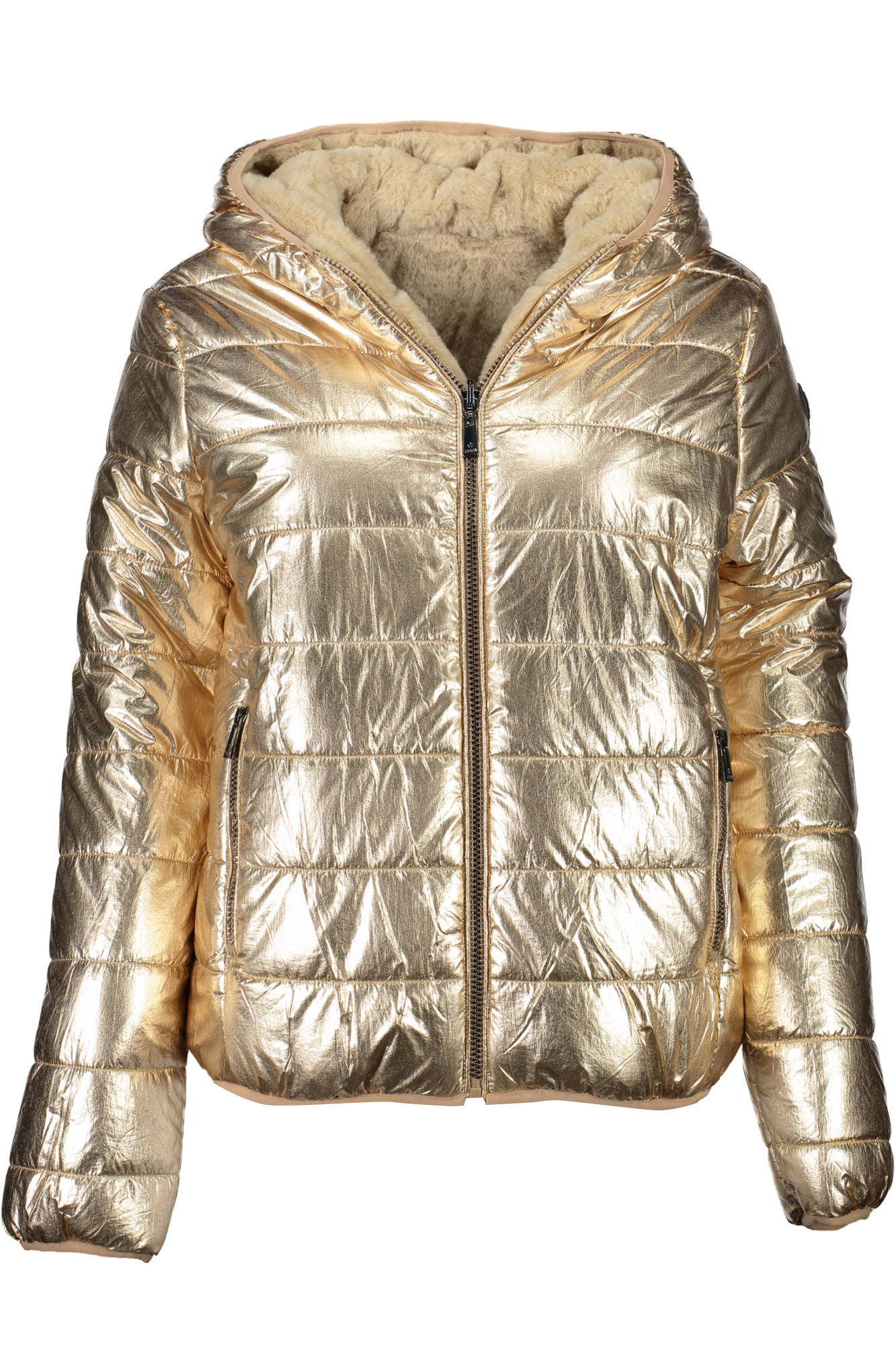 U.S. POLO Goldjacke Damen – Wendbare Kapuzenjacke für Herbst/Winter Gold