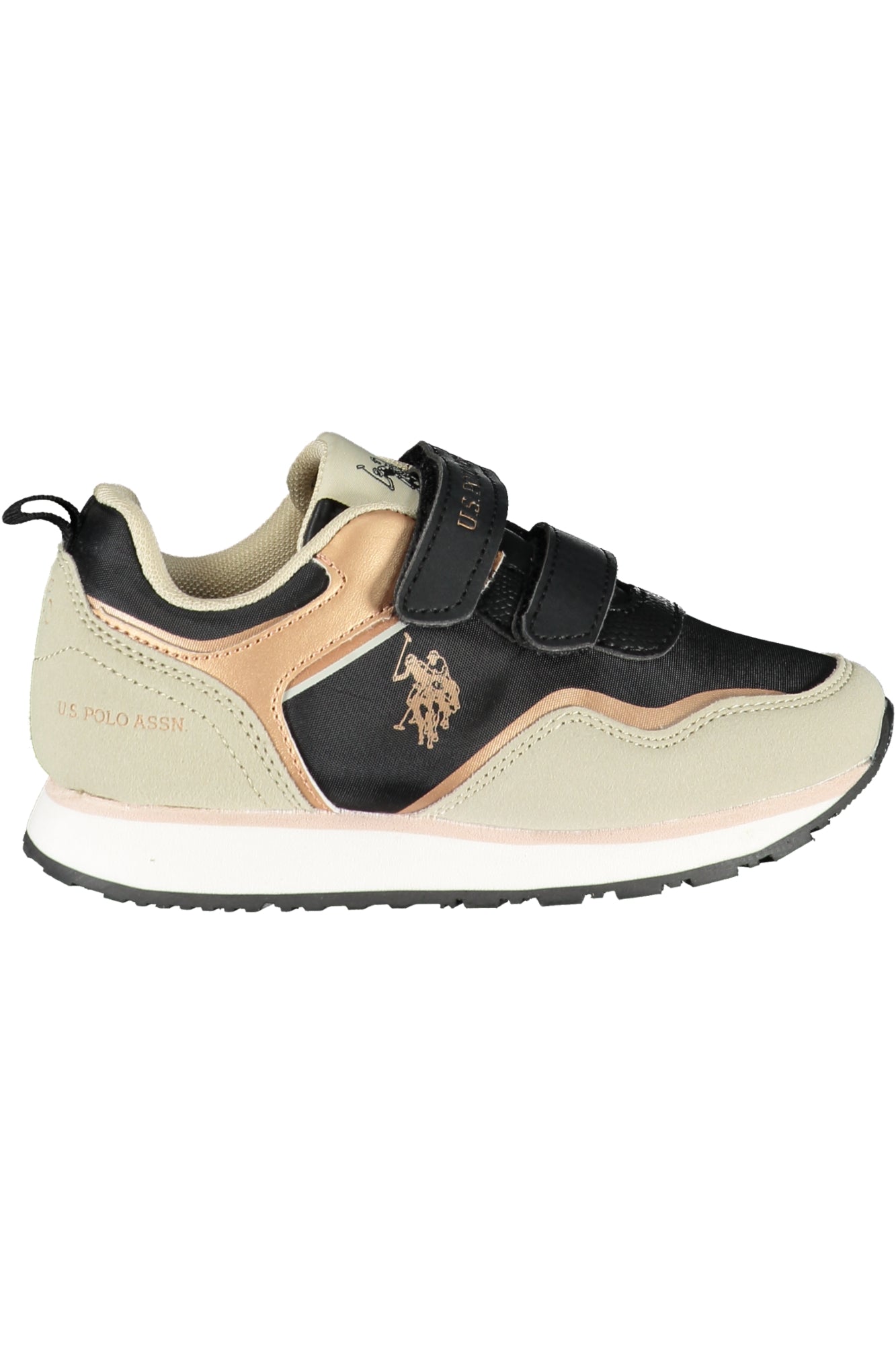 U.S. POLO BEST PRICE Kinder Sneaker – Sportschuhe mit Riemen Schwarz
