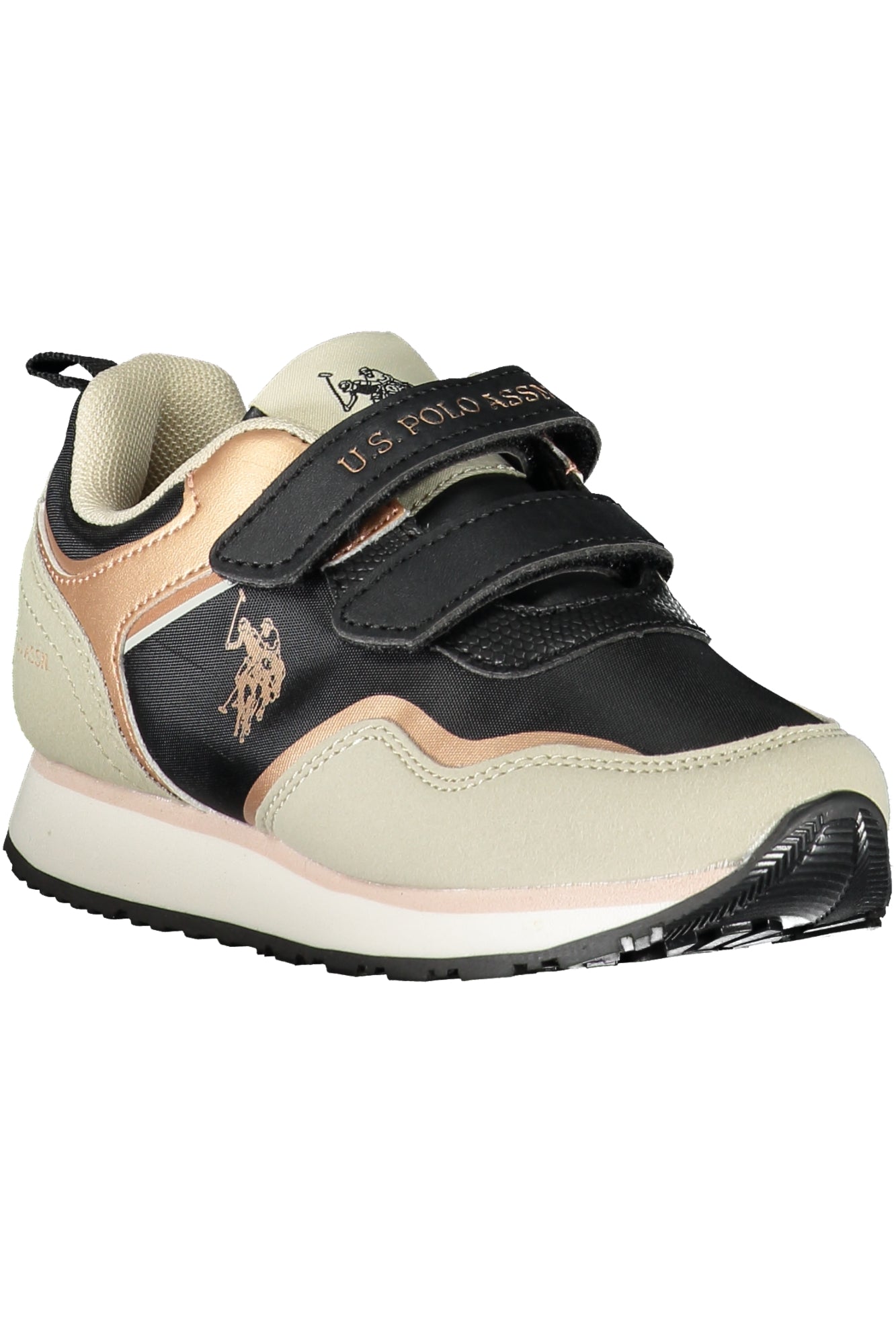 U.S. POLO BEST PRICE Kinder Sneaker – Sportschuhe mit Riemen Schwarz