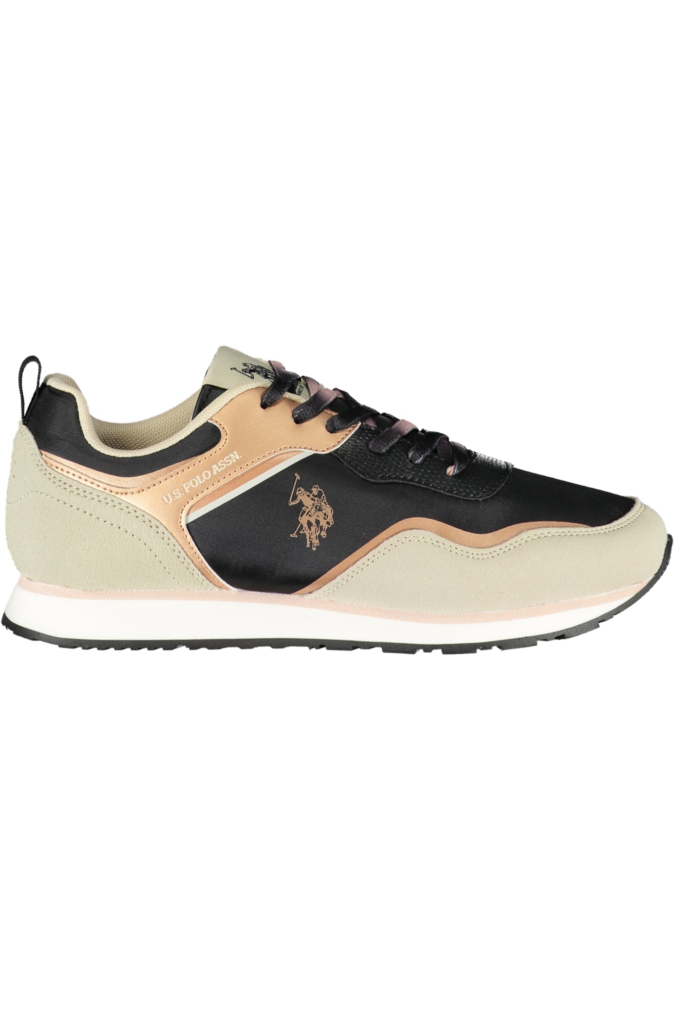U.S. POLO ASSN. Rosa Sneaker Damen – Sportlicher Freizeitschuh mit Kontrastdetails Schwarz
