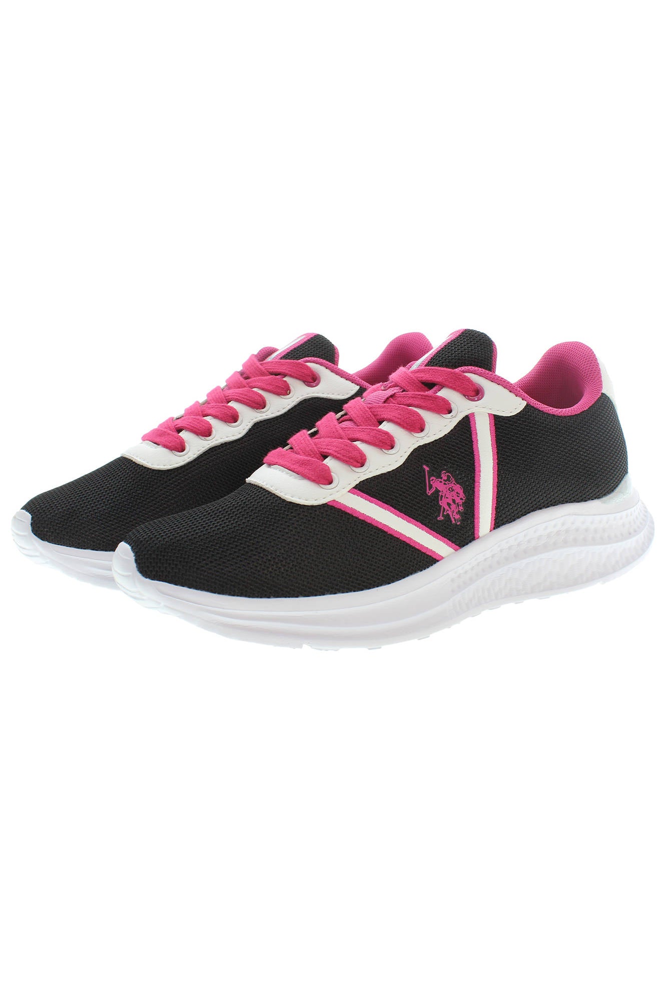 U.S. POLO BEST PRICE Damen Sportschuhe Schwarz – Bequeme Sneaker für Frühjahr/Sommer Schwarz