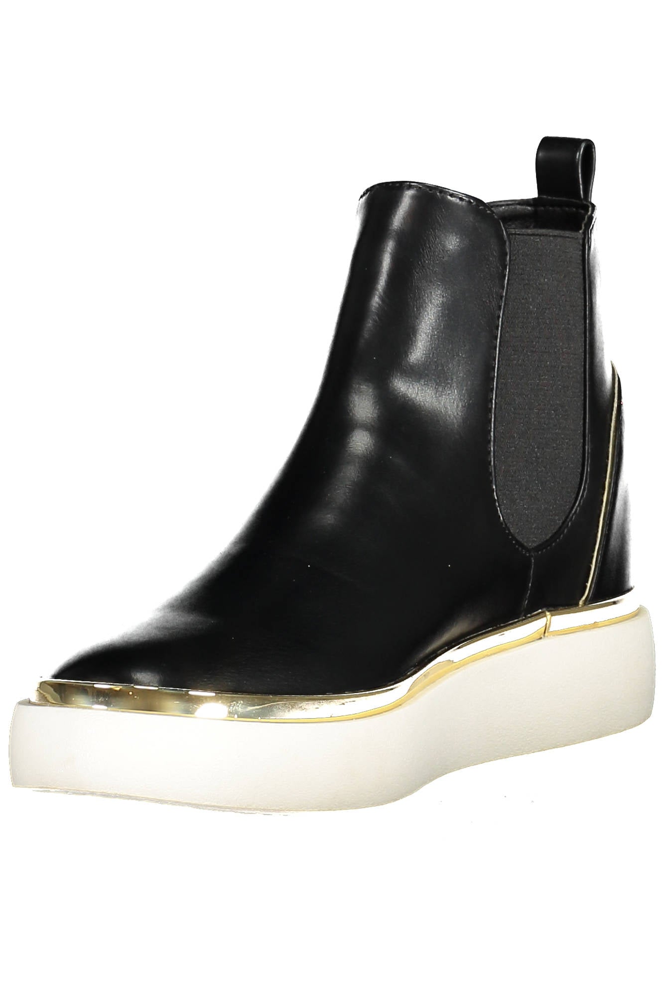 U.S. POLO BEST PRICE Stiefeletten Damen Schwarz – Niedriger Stiefel mit Gummiband Schwarz