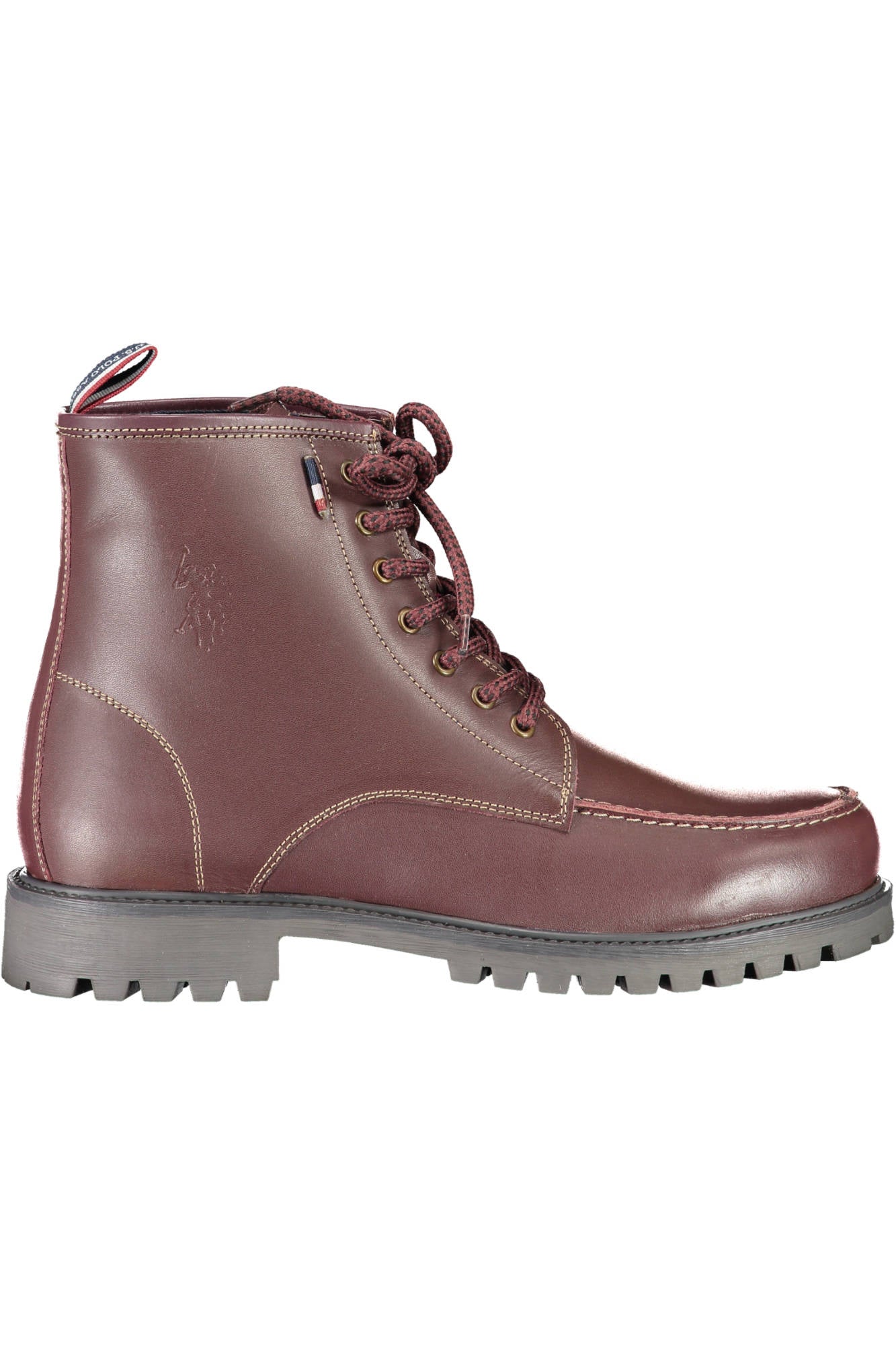 U.S. POLO BEST PRICE Stiefeletten Herren Rot – Schnürstiefel aus 100% Leder für Herbst/Winter Rot