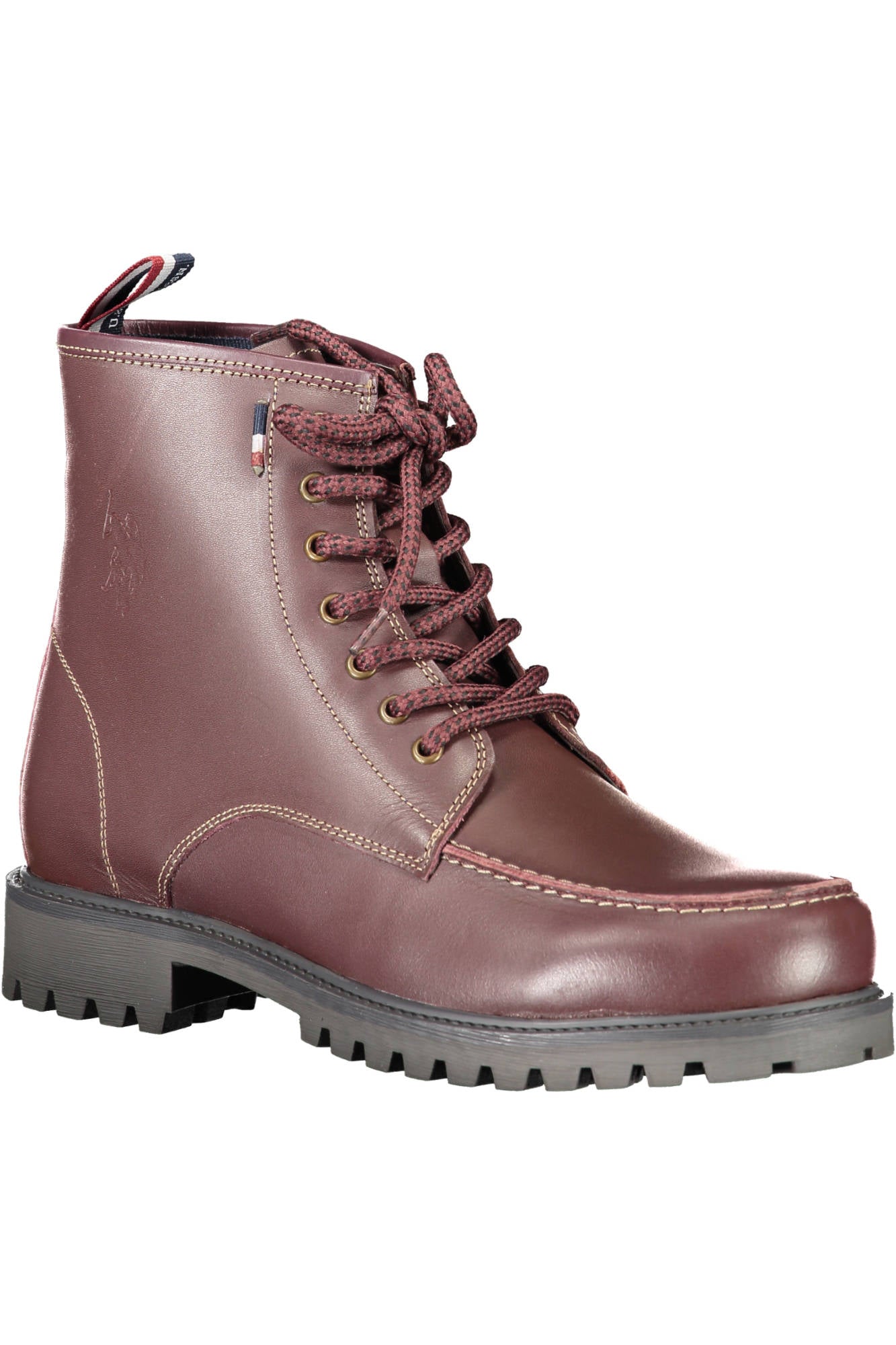 U.S. POLO BEST PRICE Stiefeletten Herren Rot – Schnürstiefel aus 100% Leder für Herbst/Winter Rot