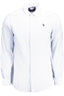 U.S. POLO Langarmhemd Herren Hellblau – Schmaler Schnitt aus 100% Baumwolle Hellblau