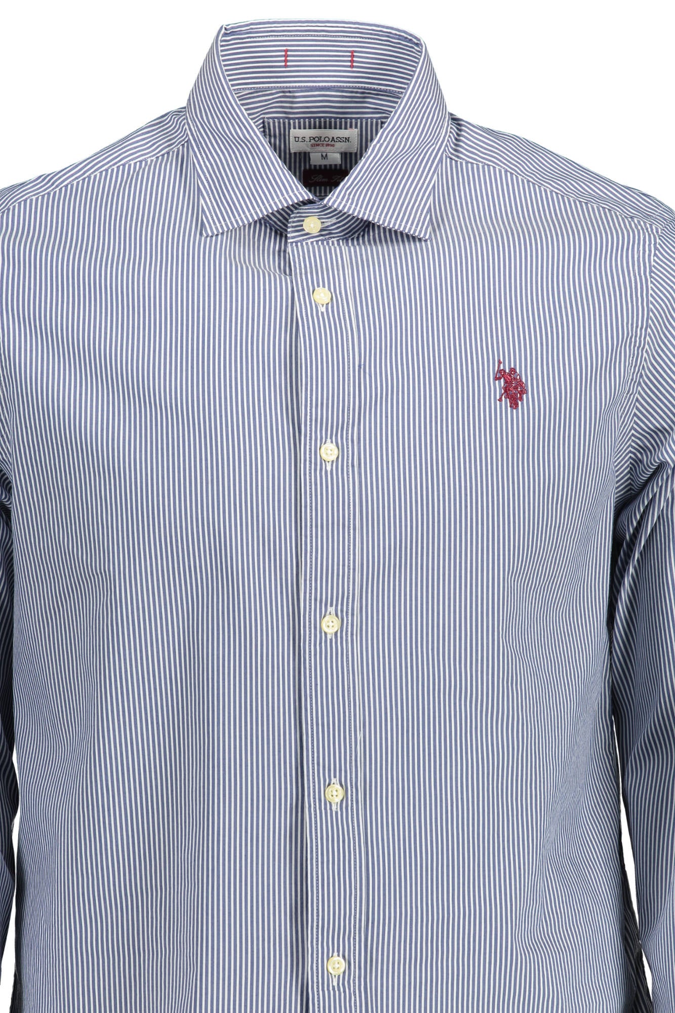 U.S. POLO Poloshirt Herren Langarm Blau – Slim Fit mit Logo-Stickerei Blau