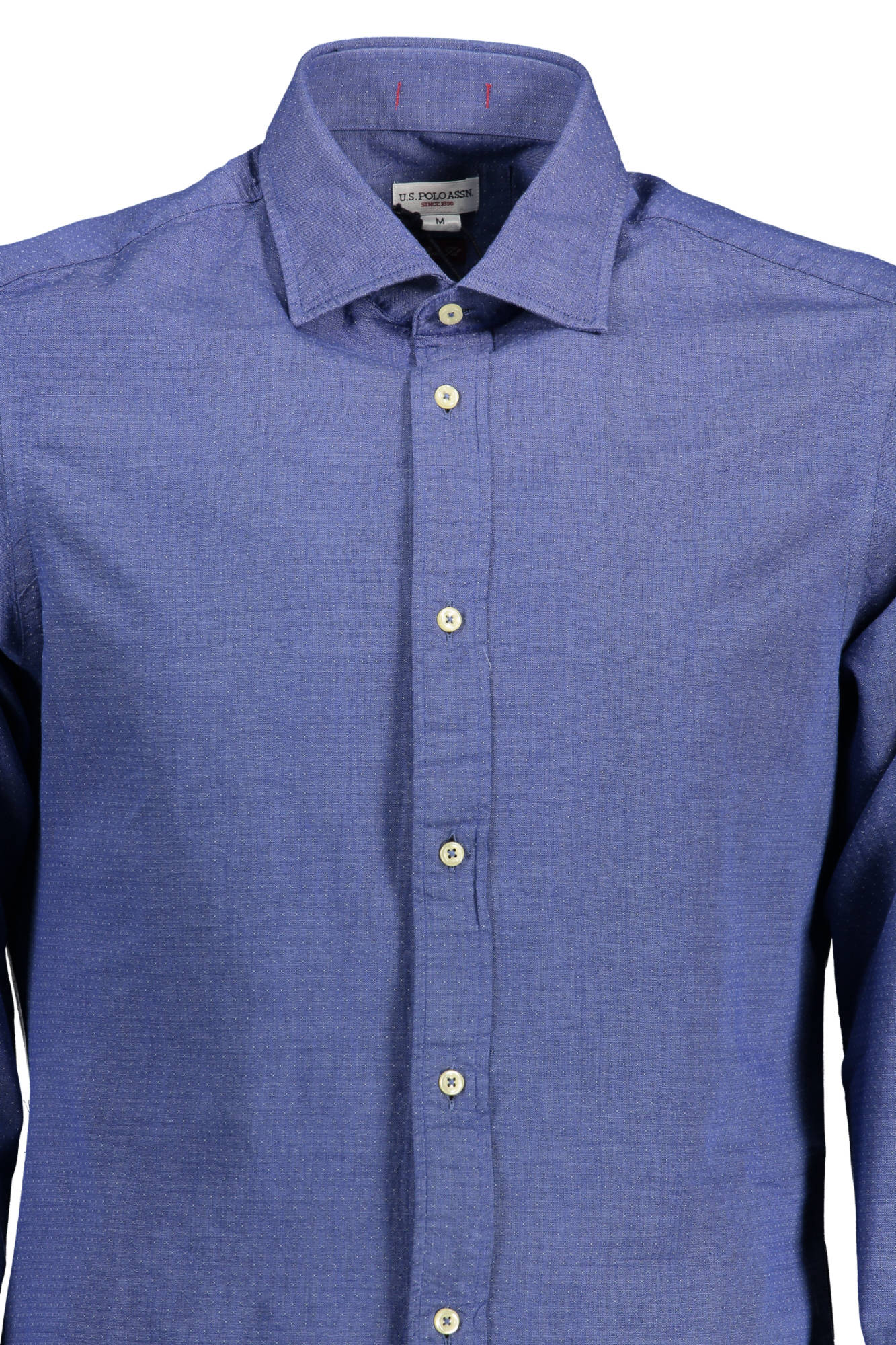 U.S. POLO Poloshirt Langarm Herren Blau – Slim Fit aus 100% Baumwolle Blau