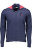 U.S. POLO Cardigan Herren Blau – Kapuzen-Cardigan mit Reißverschluss für Herbst/Winter Blau