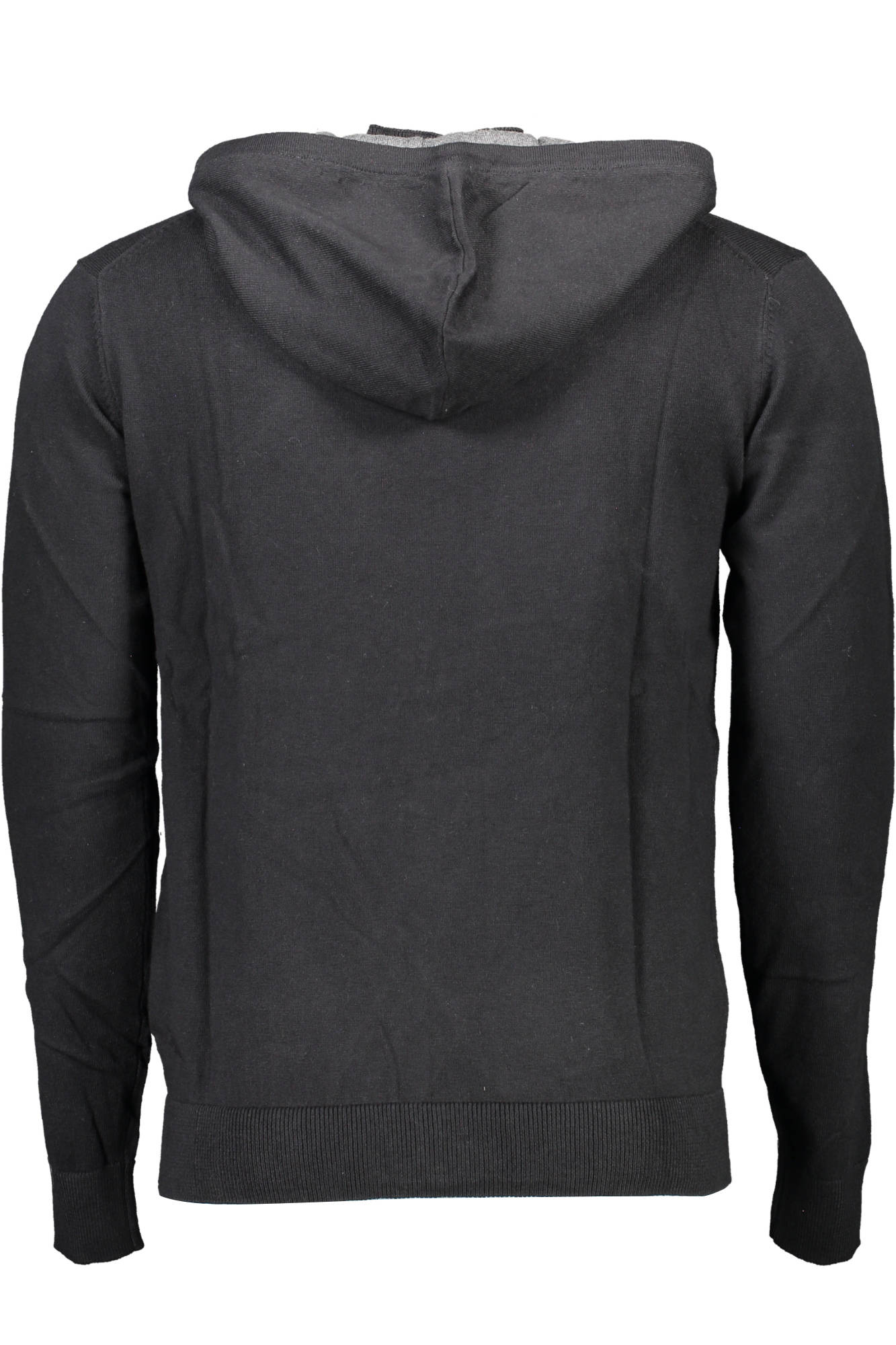 U.S. POLO Cardigan Herren Schwarz – Kapuzen-Cardigan mit Reißverschluss für Herbst/Winter Schwarz