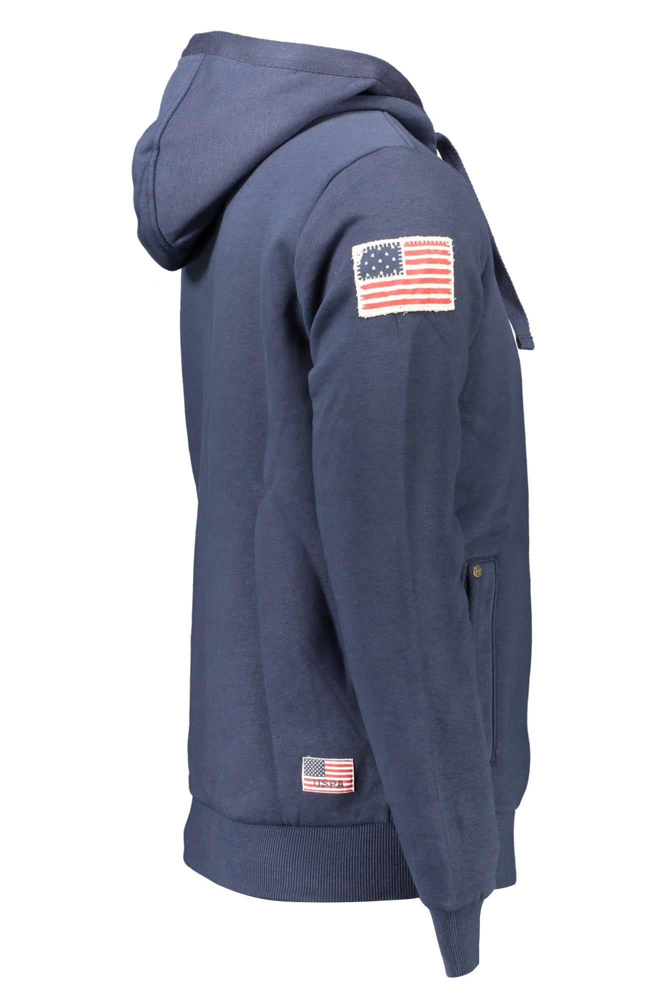 U.S. POLO Sweatshirt Herren mit Reißverschluss – Kapuzenpullover für Herbst/Winter Blau