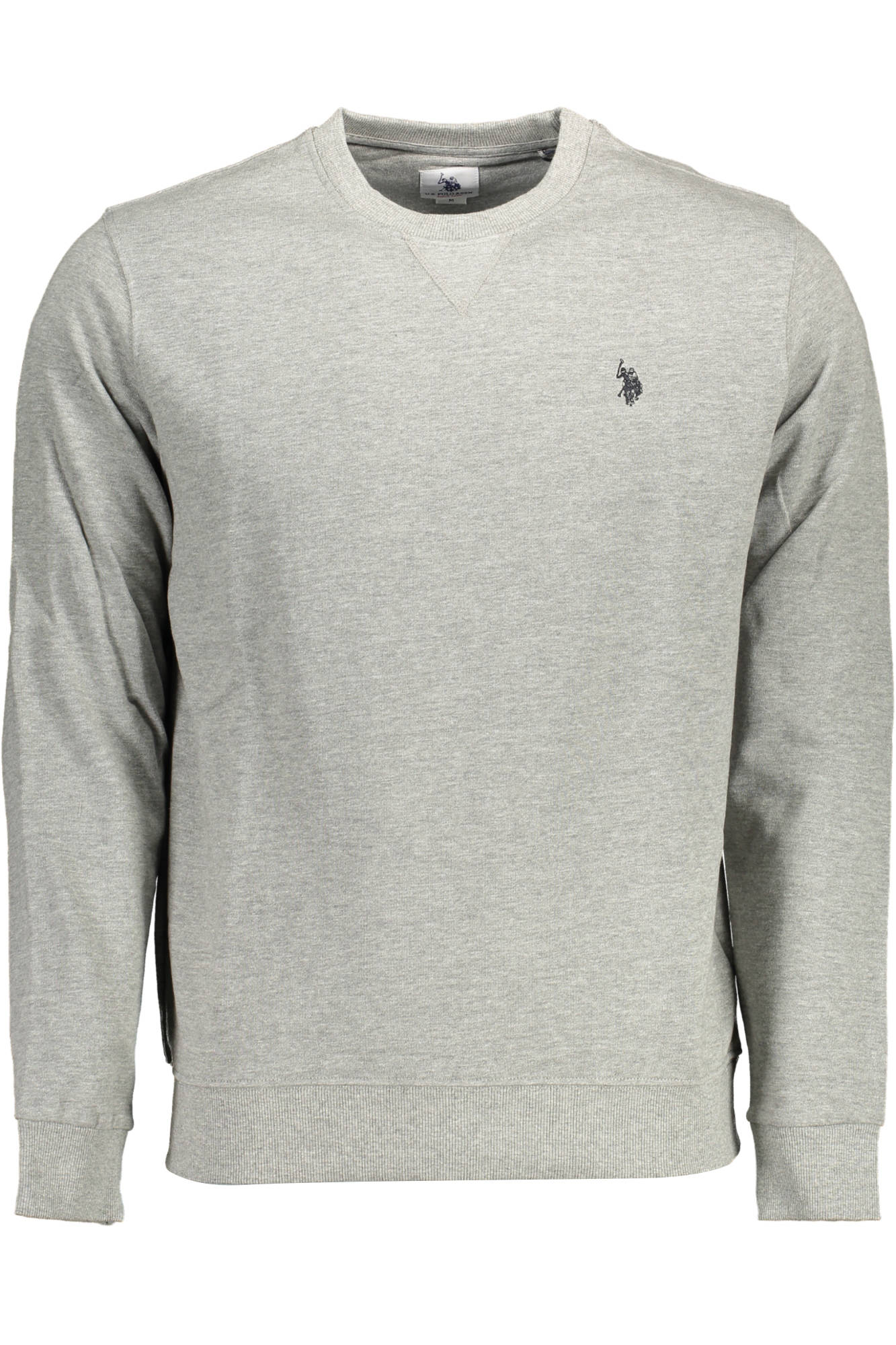 U.S. POLO Sweatshirt Herren Schwarz – Klassisches Langarm-Sweatshirt ohne Zip Grau