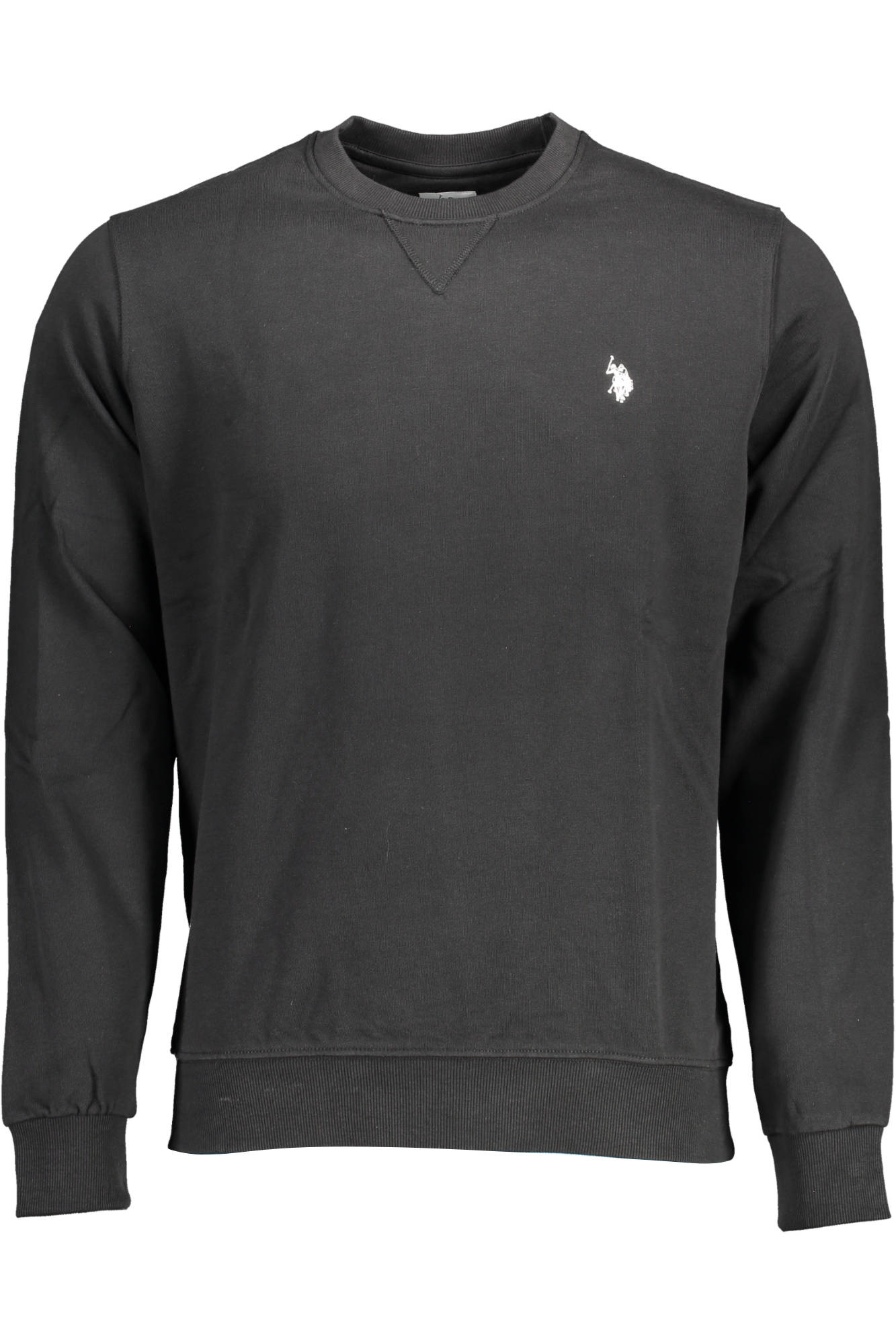 U.S. POLO Sweatshirt Herren Schwarz – Klassisches Langarm-Sweatshirt ohne Zip Schwarz