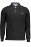 US POLO MAN SCHWARZES LANGARM-POLOSHIRT
