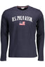 US POLO T-SHIRT LANGARM HERREN BLAU