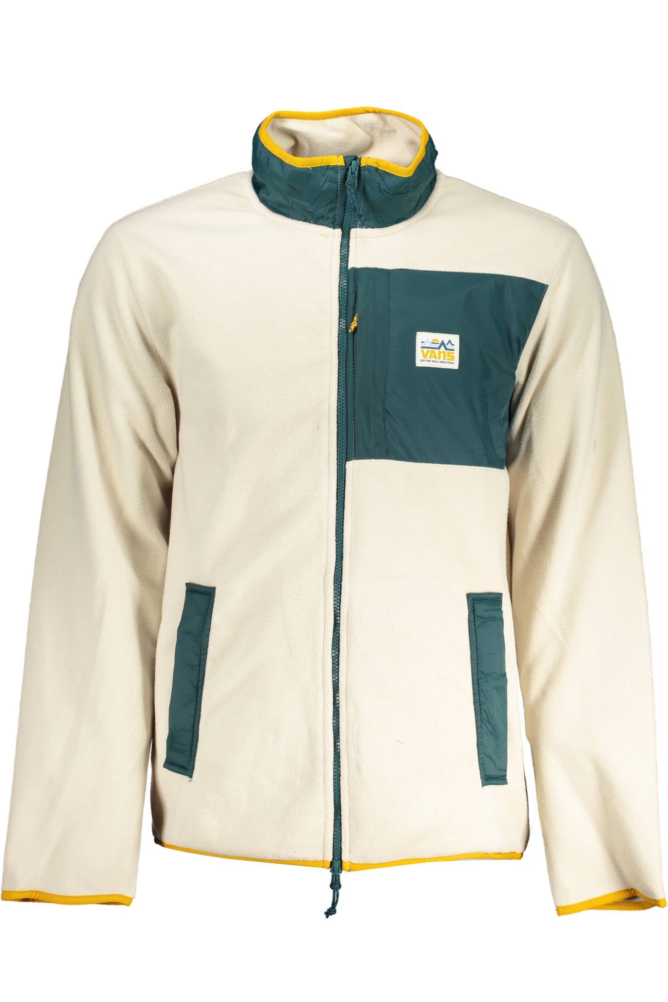 Vans Beige Sweatshirt Herren – Reißverschluss-Fleece mit Taschen für Herbst/Winter Beige
