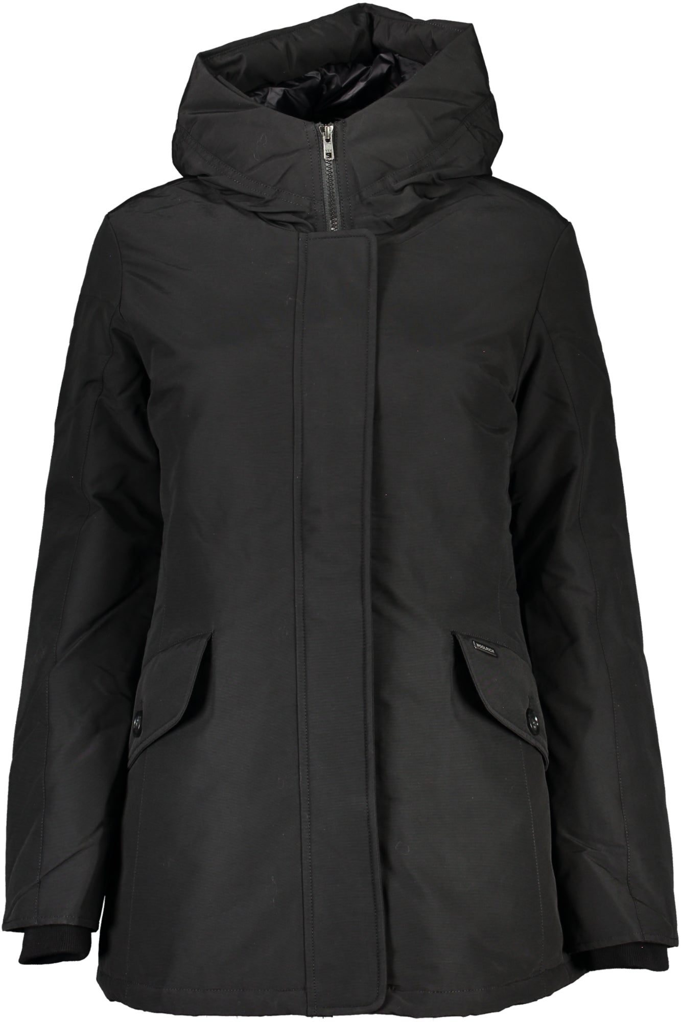 WOOLRICH Damenjacke grün – Warme Outdoor-Jacke für Herbst/Winter mit Kapuze Schwarz