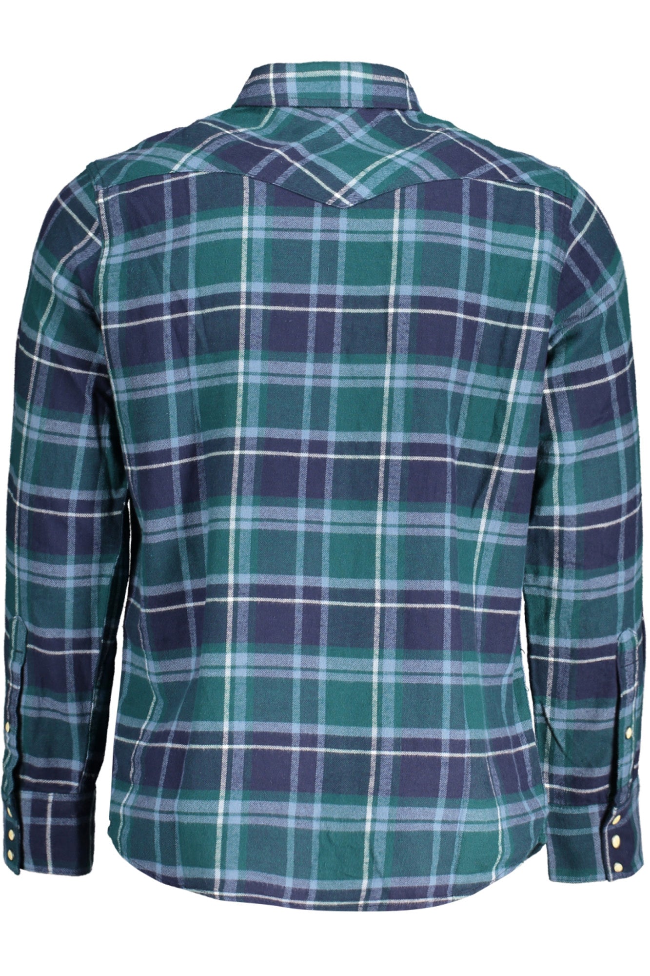 Wrangler Flanellhemd Herren – Westernhemd aus 100% Baumwolle für Herbst/Winter Grün