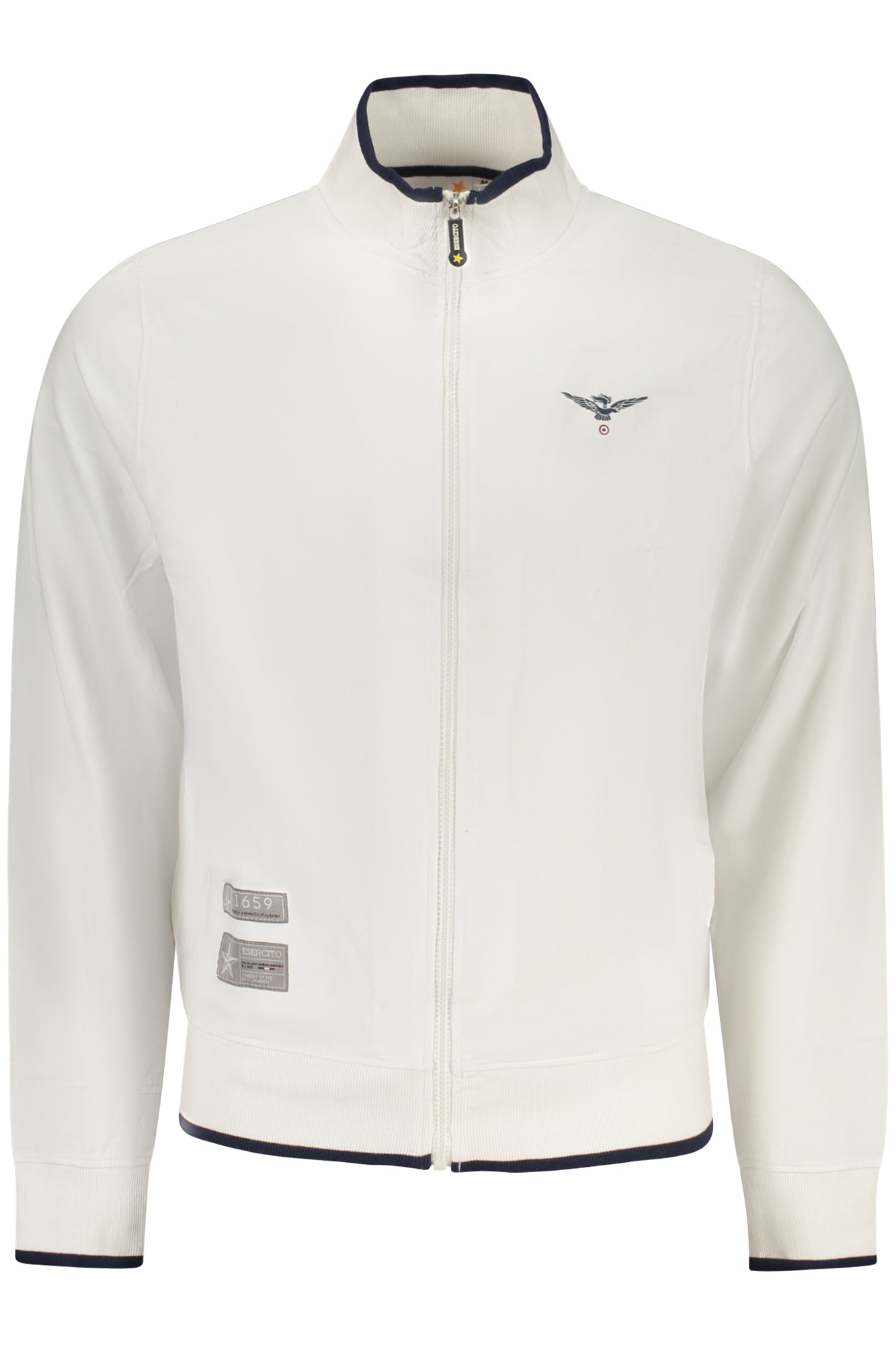 ACCADEMIA MILITARE Herren Sweatshirt – mit Taschen Weiß