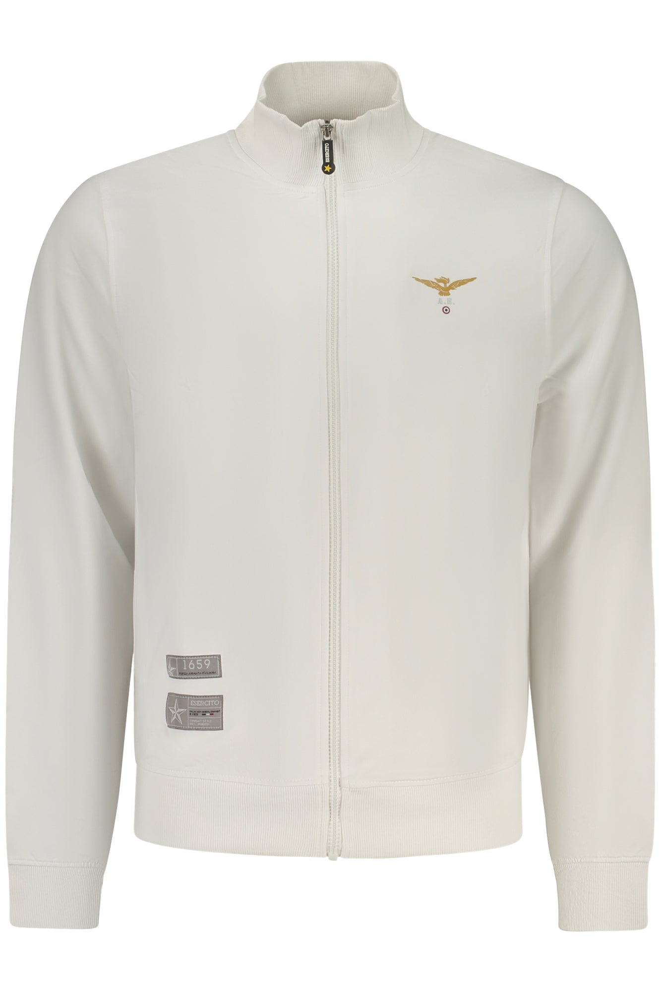 ACCADEMIA MILITARE Herren Sweatshirt – mit Taschen Weiß
