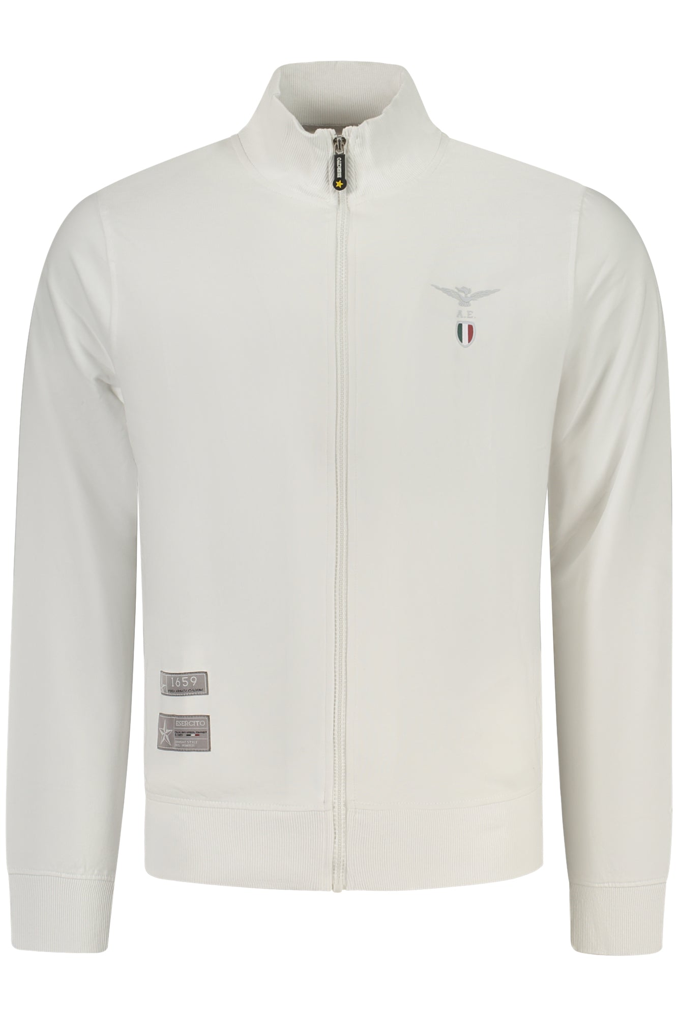 ACCADEMIA MILITARE Herren Sweatshirt – mit Taschen Weiß