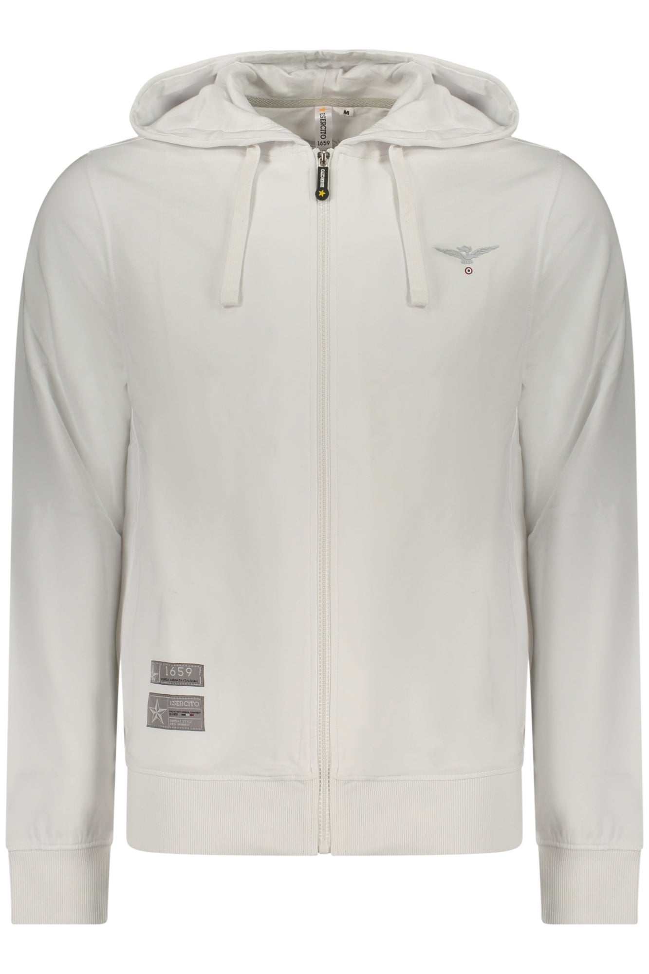 ACCADEMIA MILITARE Herren Sweatshirt – Hoodie, mit Taschen Weiß