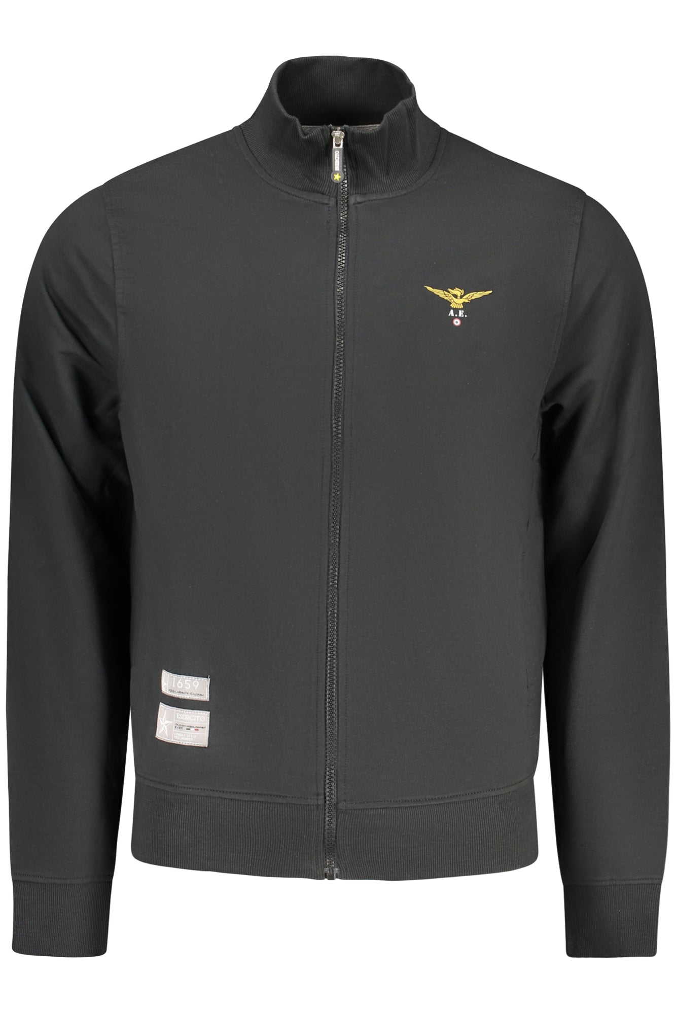 ACCADEMIA MILITARE Herren Sweatshirt – mit Taschen Schwarz