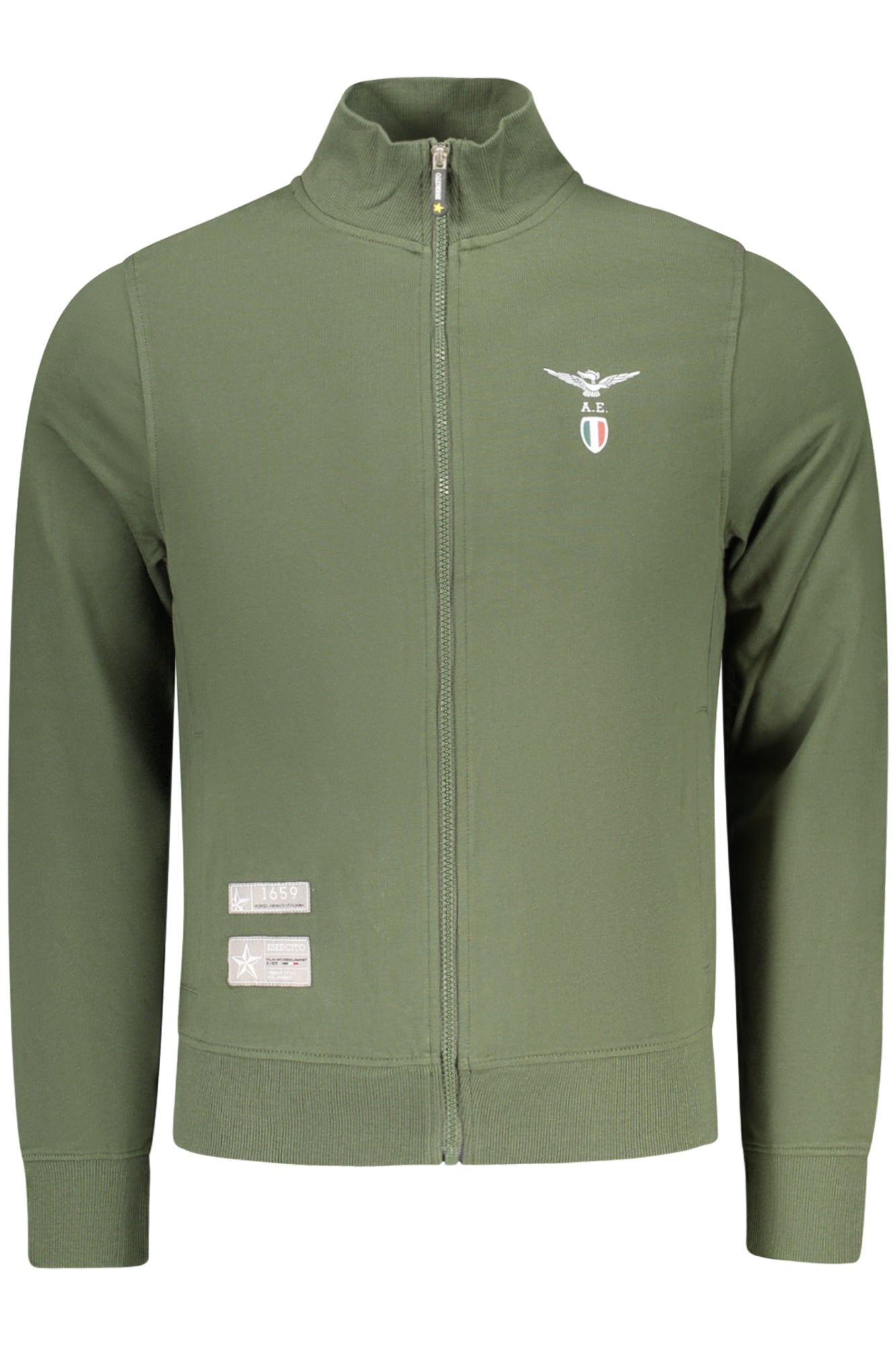 ACCADEMIA MILITARE Herren Sweatshirt – mit Taschen Grün Hauptbild