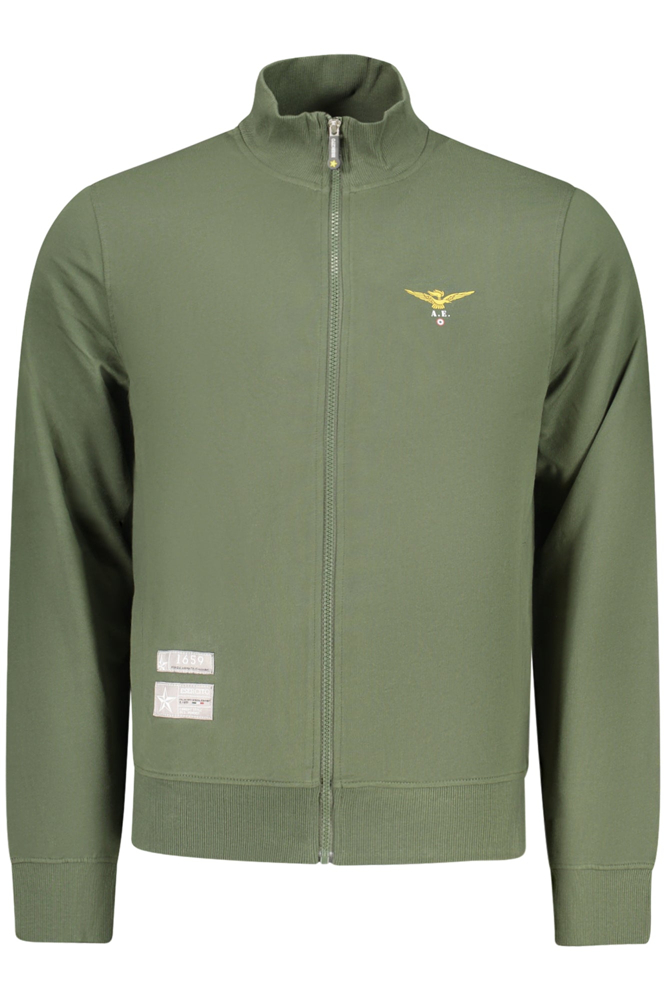 ACCADEMIA MILITARE Herren Sweatshirt – mit Taschen Grün