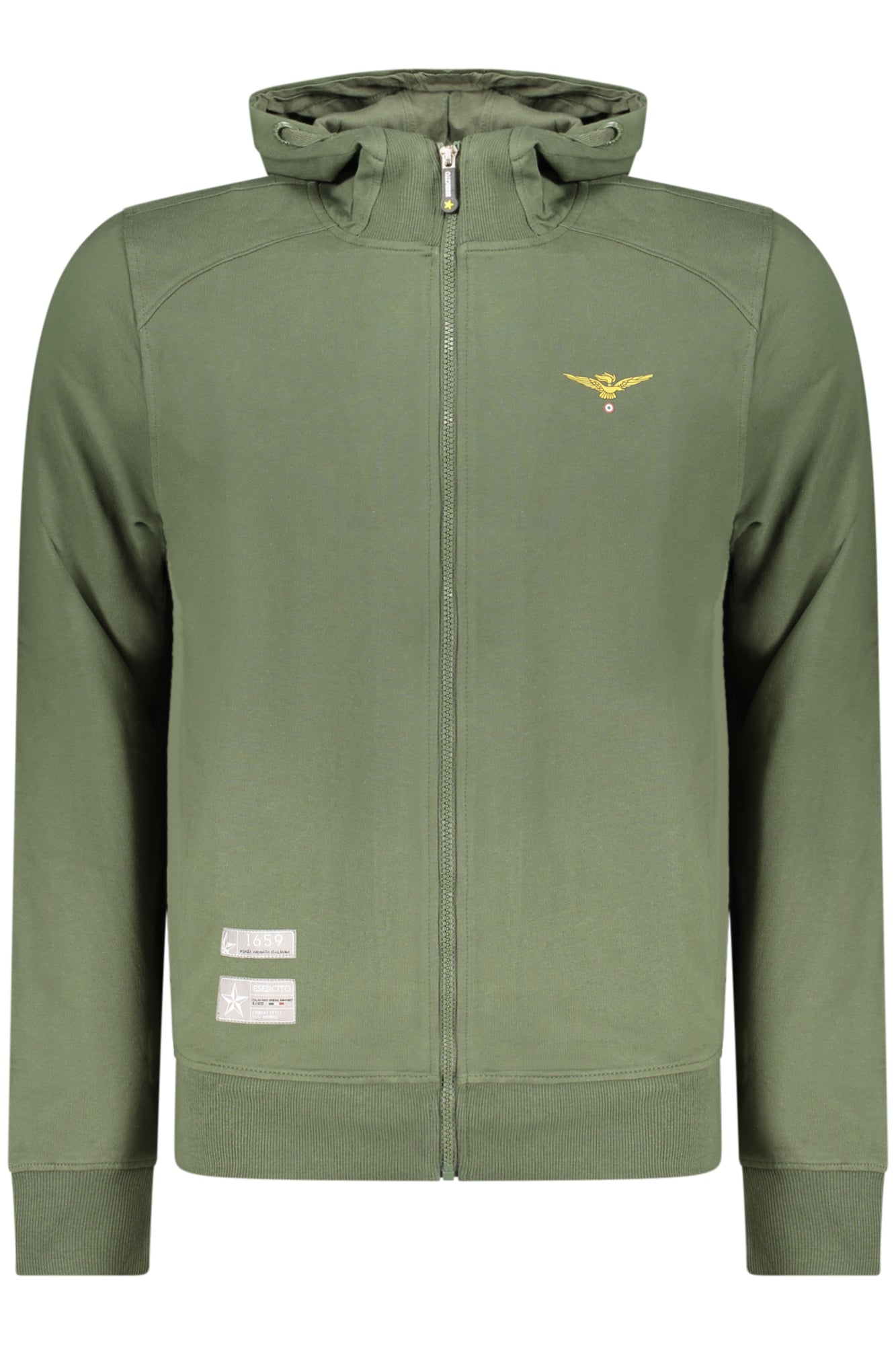 ACCADEMIA MILITARE Herren Sweatshirt – Hoodie, mit Taschen Grün