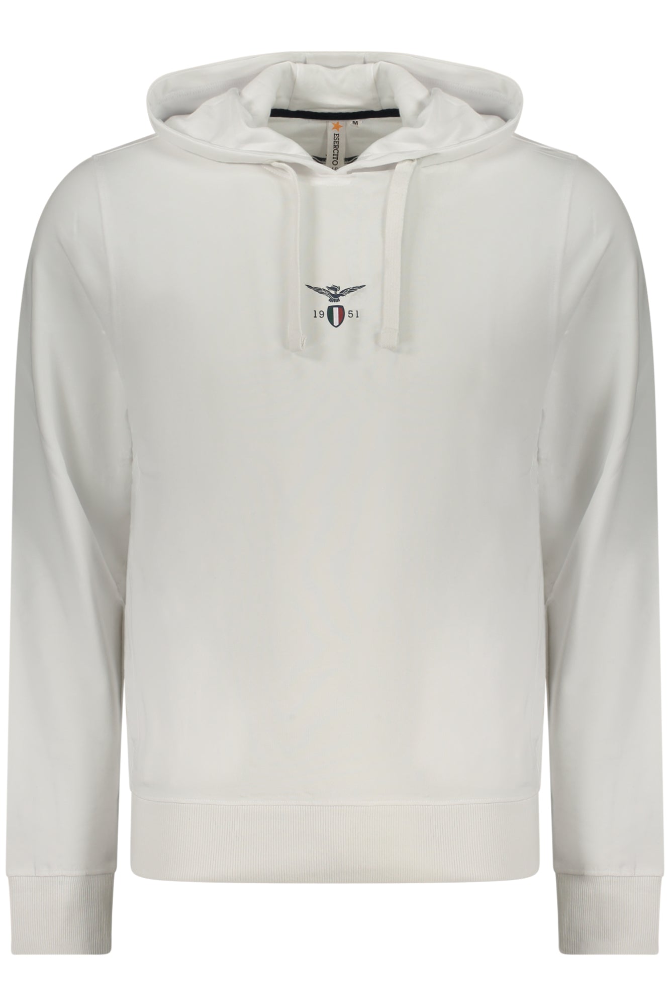 ACCADEMIA MILITARE Herren Sweatshirt – Hoodie, mit Taschen Weiß