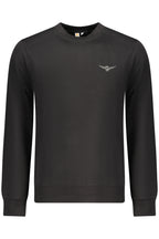 Schwarzes Herren-Sweatshirt mit Reißverschluss der Militärakademie