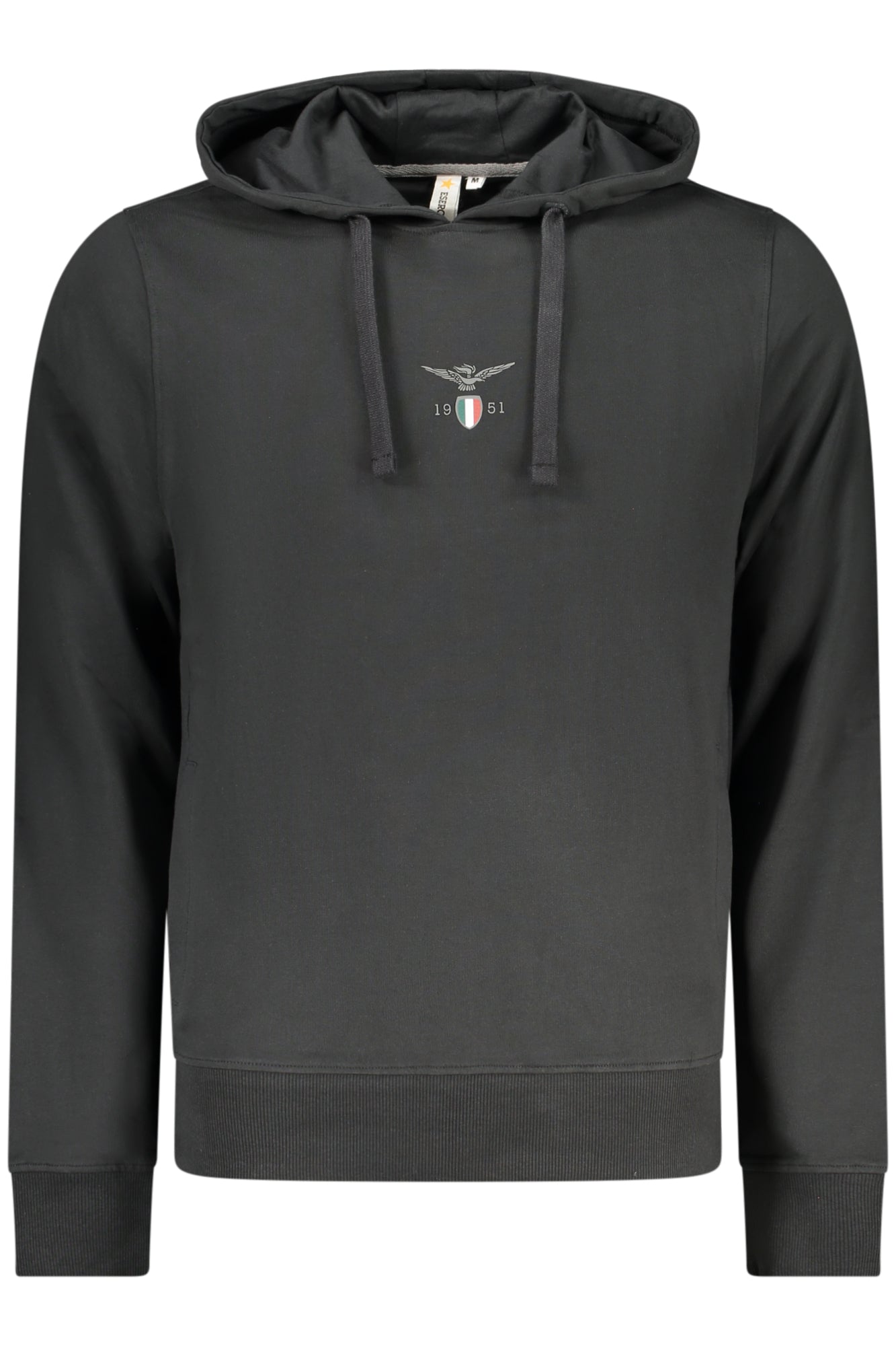 ACCADEMIA MILITARE Herren Sweatshirt – Hoodie, mit Taschen Schwarz
