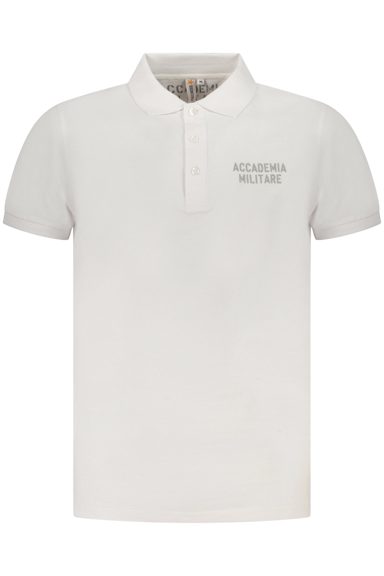 ACCADEMIA MILITARE Poloshirt Herren – Blaues Kurzarm-Shirt mit Logo-Druck Weiß