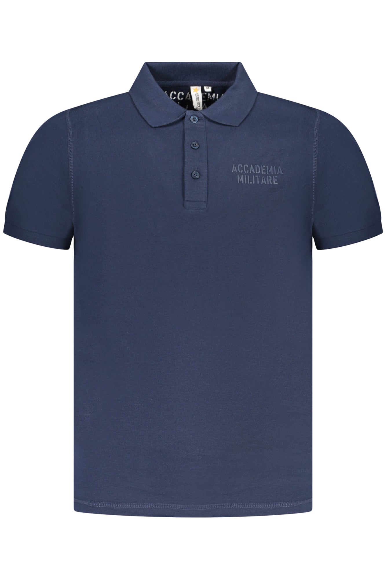 ACCADEMIA MILITARE Poloshirt Herren – Blaues Kurzarm-Shirt mit Logo-Druck Blau