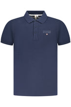 BLAUES KURZARM-POLOSHIRT DER MILITARY ACADEMY FÜR HERREN