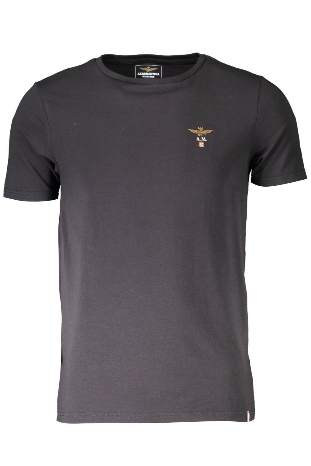 AERONAUTICA MILITARE SCHWARZES HERREN-OBERBEKLEIDUNG T-SHIRT