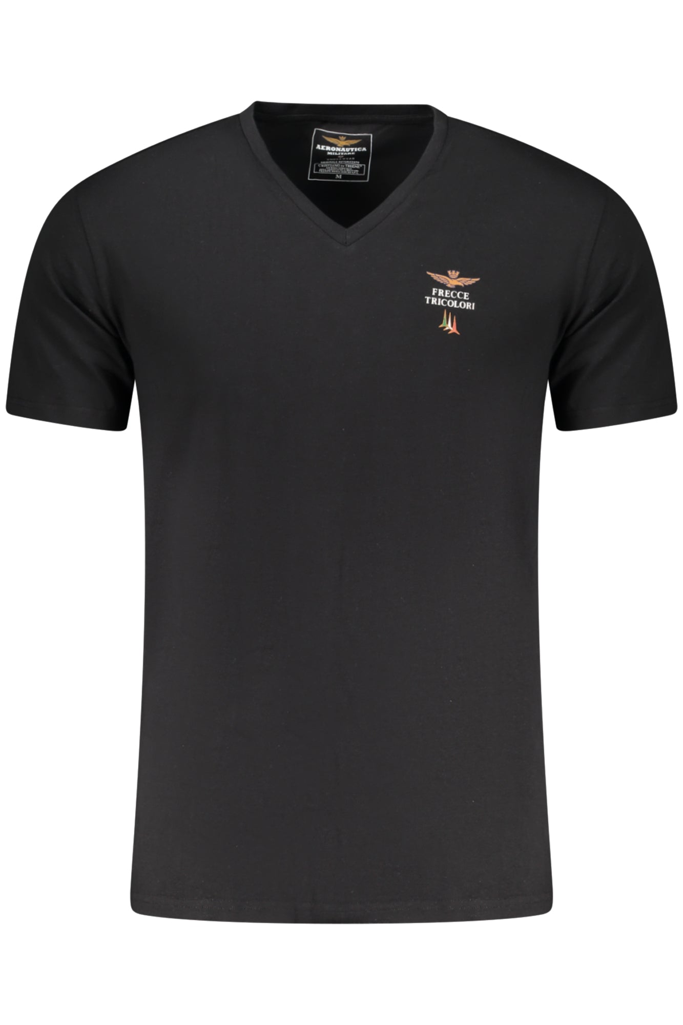Aeronautica Militare T-Shirt Herren – Schwarzes Outfit-Shirt mit Logo-Aufdruck Schwarz