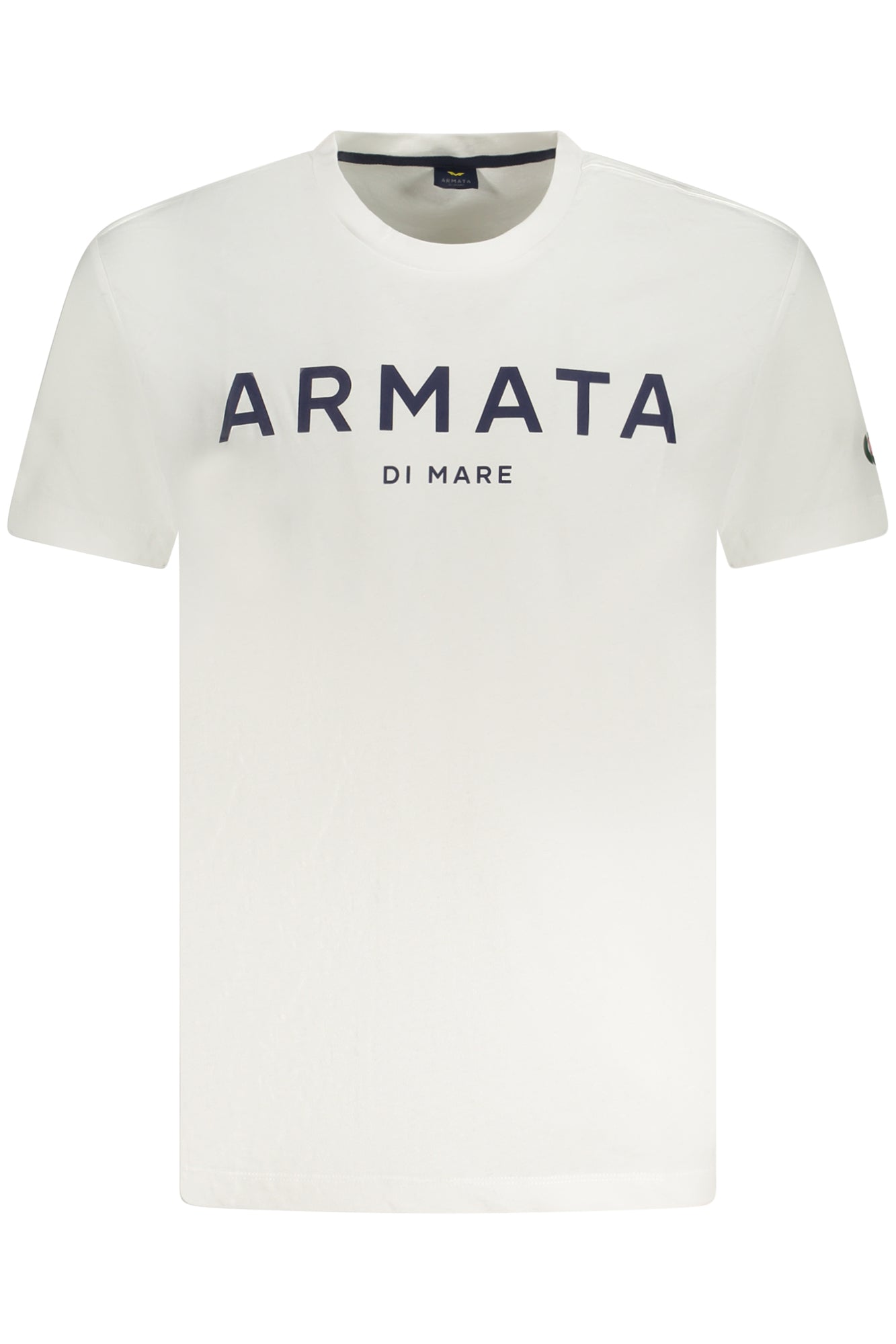 ARMATA DI MARE Kurzarm T-Shirt Herren Blau – Logo-Print aus Baumwolle Weiß