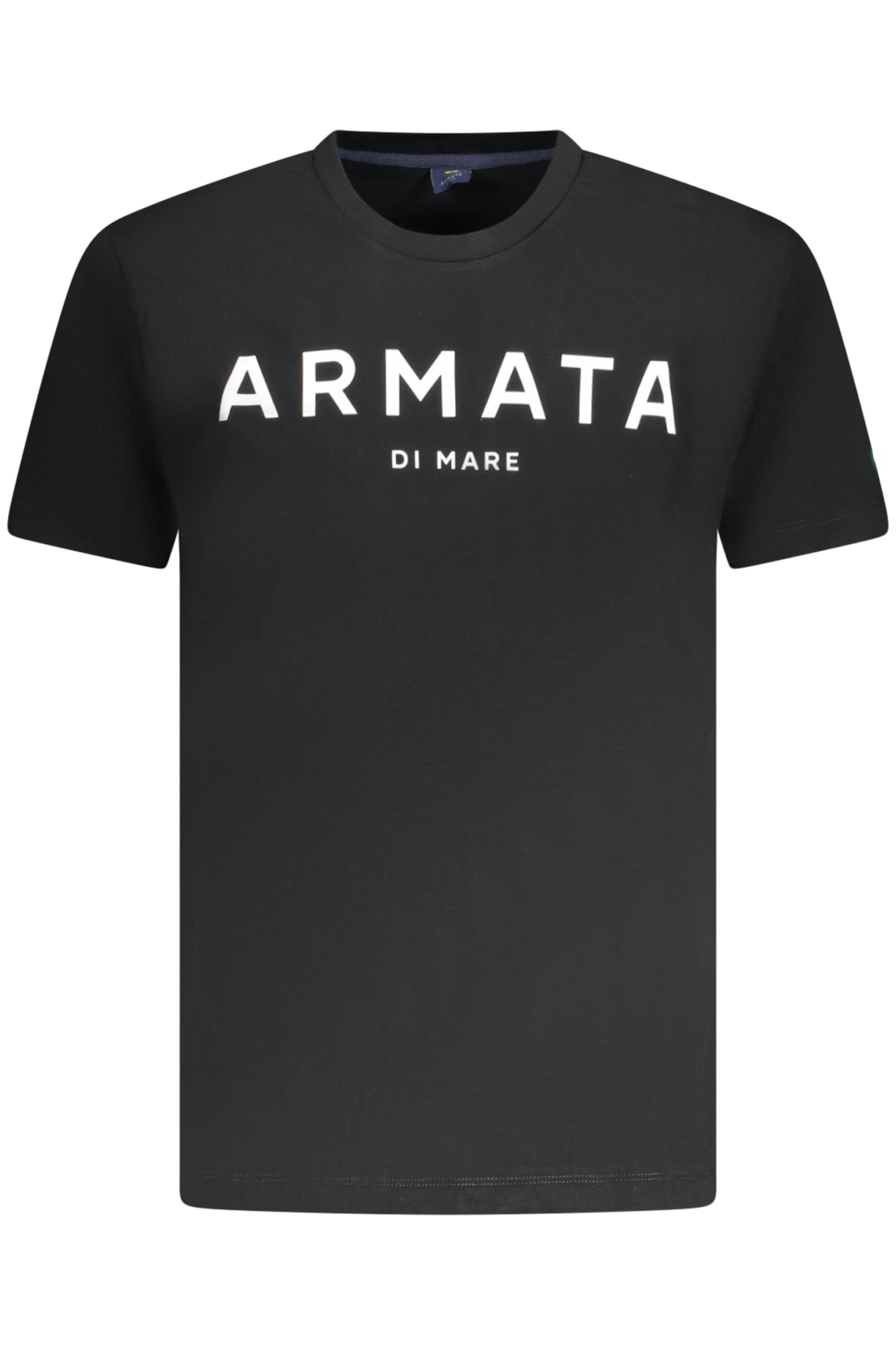 ARMATA DI MARE Kurzarm T-Shirt Herren Blau – Logo-Print aus Baumwolle Schwarz